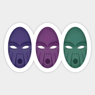 Three masks Sticker